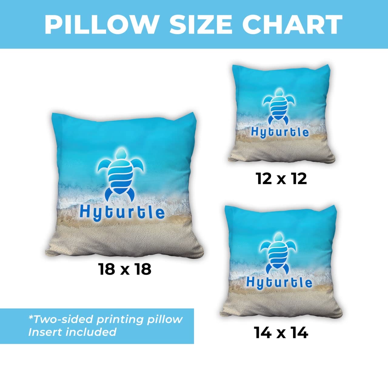 Hyturtle Personalized Memorial Sympathy Pillow with Insert 12"x12" Double-Sided Printed Gifts for Loss of Loved Ones - Remembrance Bereavement Gifts - Custom Picture Sofa Couch Cushion Home Decor