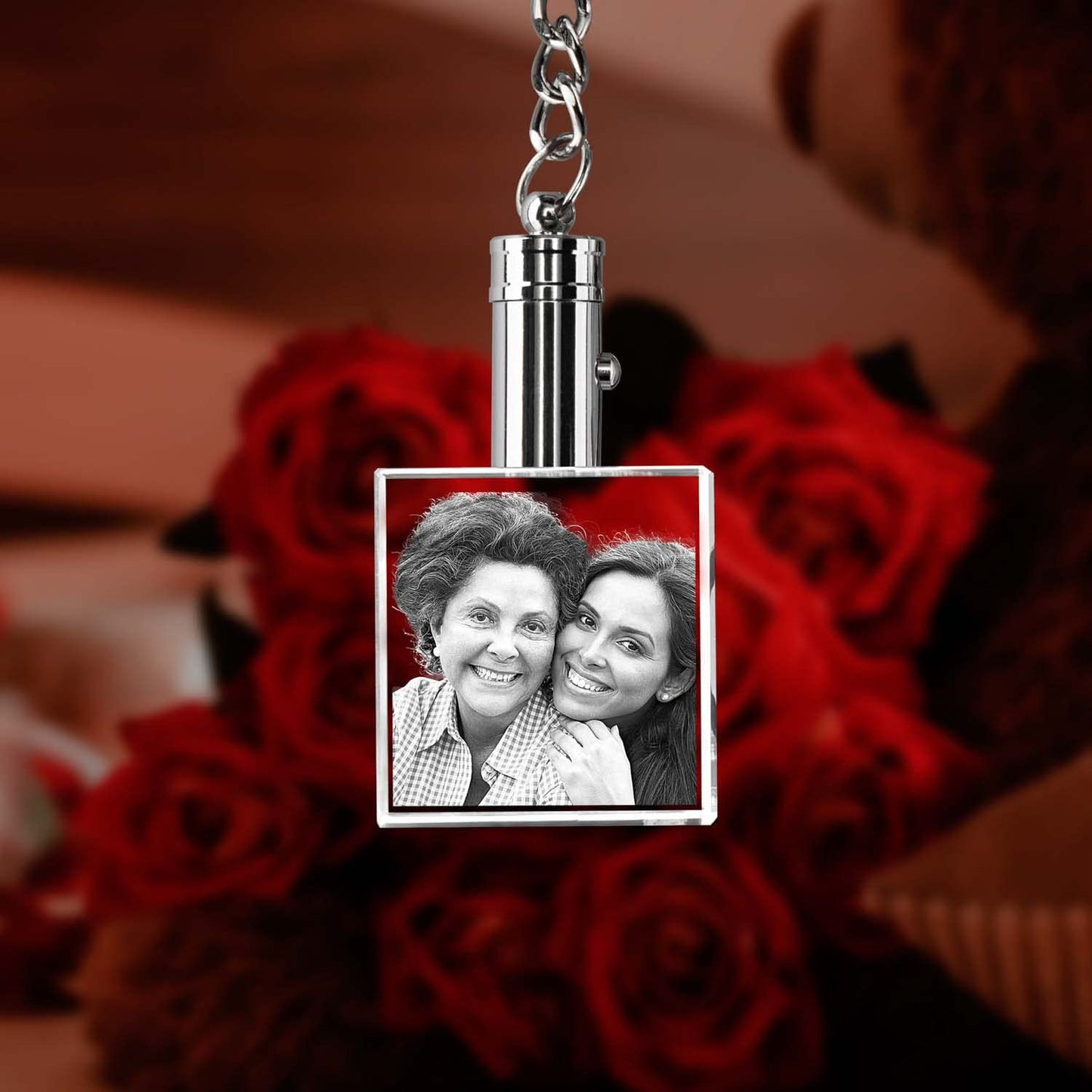 ArtPix 3D Crystal Photo Custom Keychain Picture, Customized Personalized Gift