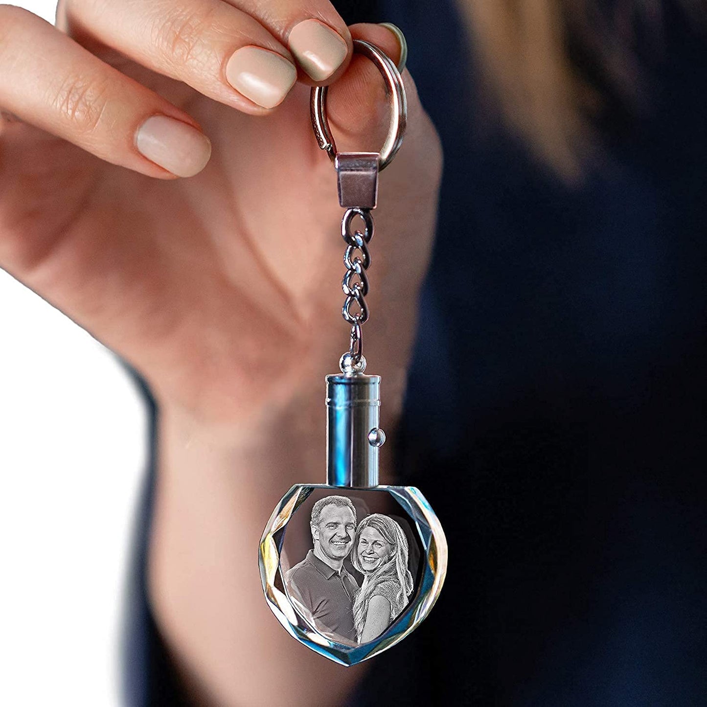 ArtPix 3D Crystal Photo Custom Keychain Picture, Customized Personalized Gift