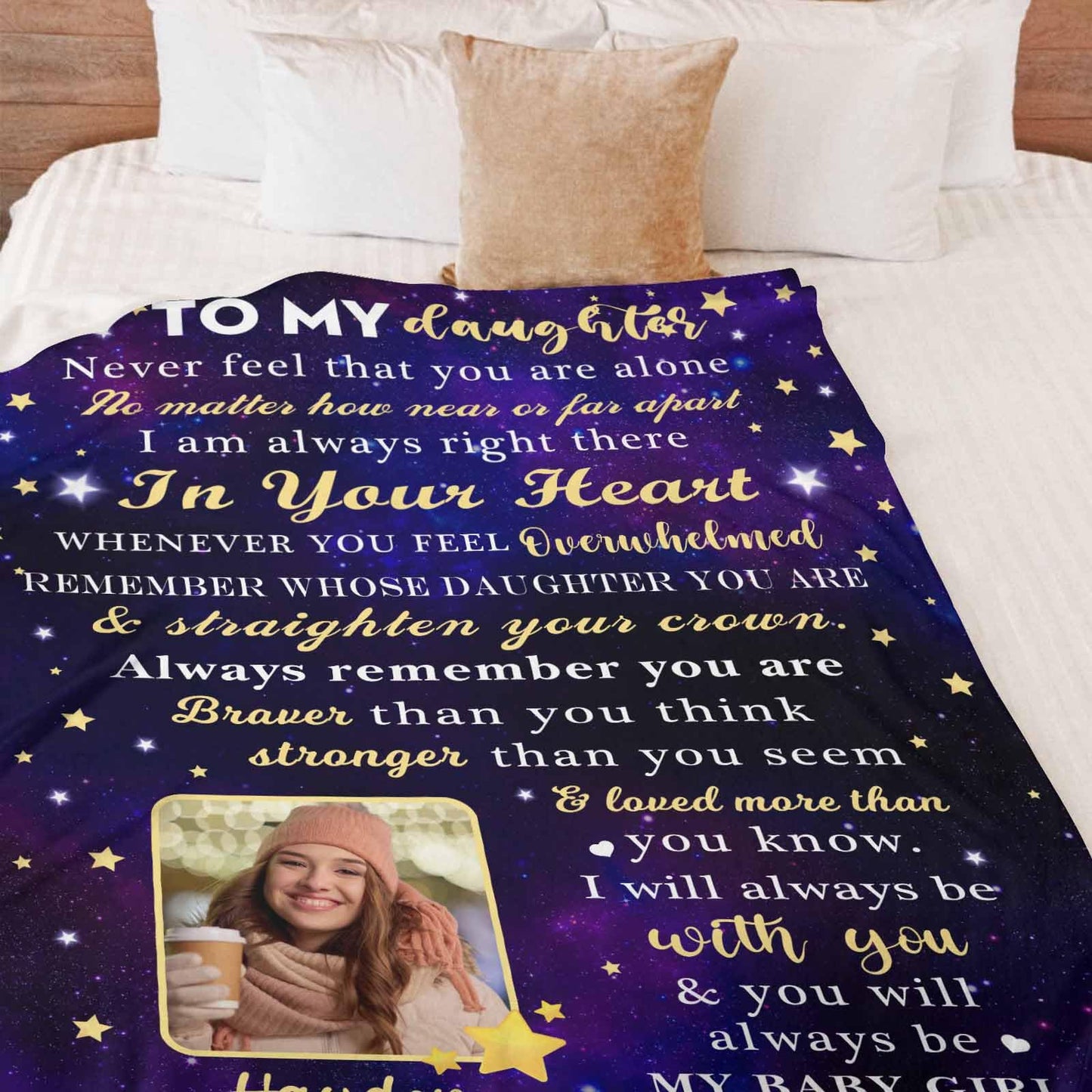 Custom Memorial Blanket with Photos for Loss of Mom Dad Son Daughter Customized Memory Gift of Departed Loved Ones