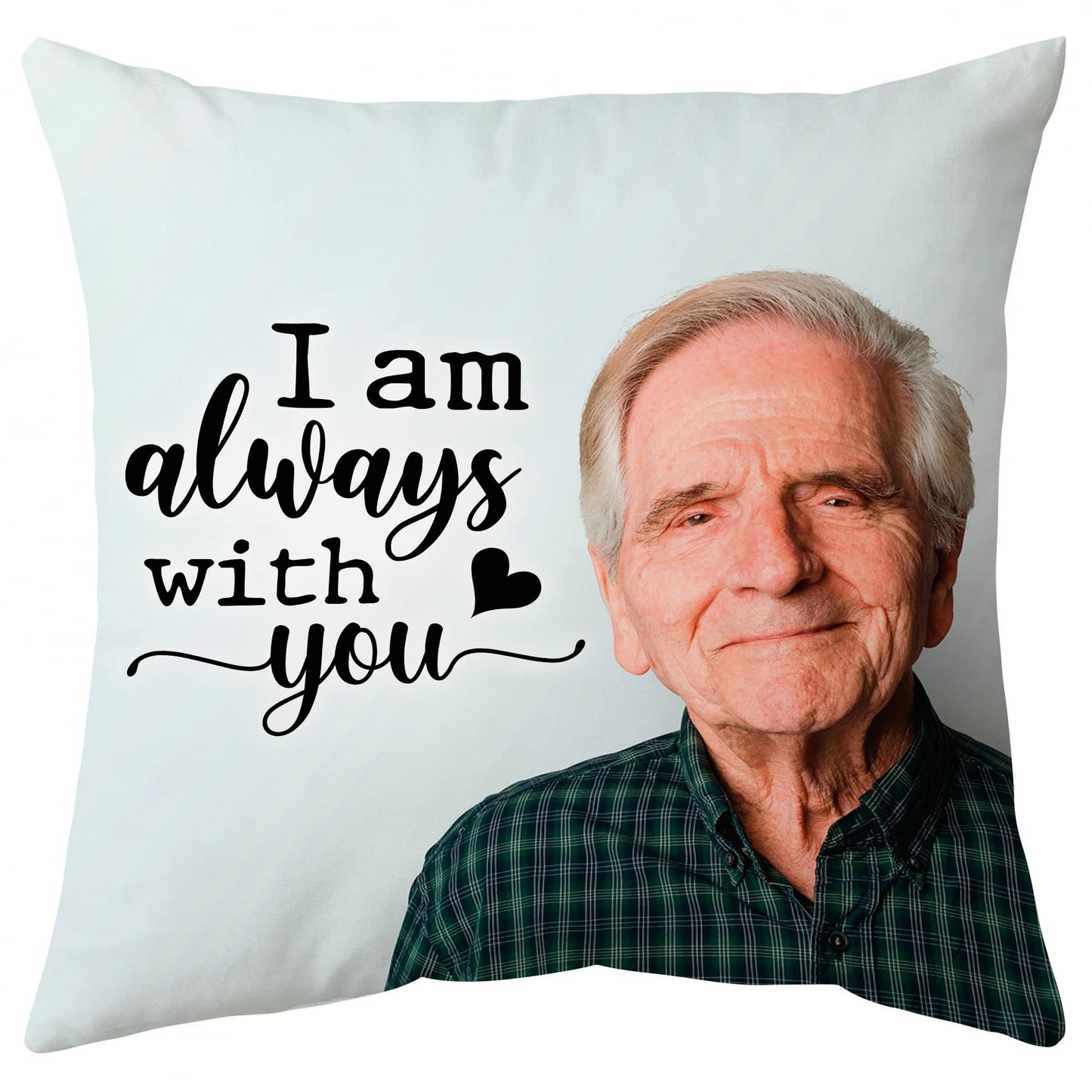 Hyturtle Personalized Memorial Sympathy Pillow with Insert 12"x12" Double-Sided Printed Gifts for Loss of Loved Ones - Remembrance Bereavement Gifts - Custom Picture Sofa Couch Cushion Home Decor