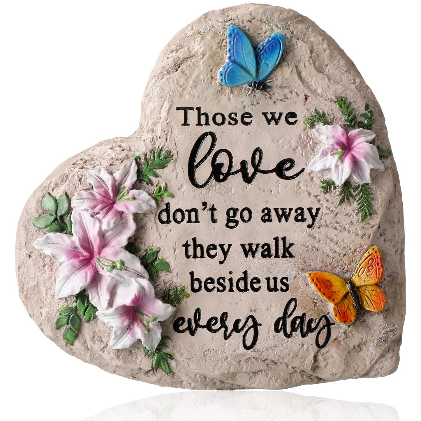 Jetec Memorial Garden Stone Sympathy Gift Decor Those We Love Don't Go Away Memorial Gifts Bereavement Gifts in Memory of Loss of Loved One Condolence Gifts for Outdoors(6 Inch)