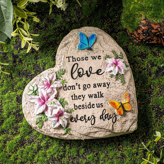 Jetec Memorial Garden Stone Sympathy Gift Decor Those We Love Don't Go Away Memorial Gifts Bereavement Gifts in Memory of Loss of Loved One Condolence Gifts for Outdoors(6 Inch)